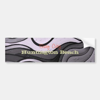 Surf City Huntington Beach Bumper Sticker by prisarts at Zazzle