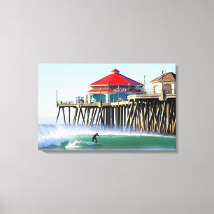 Surf City Huntington Beach Ca Canvas Print
