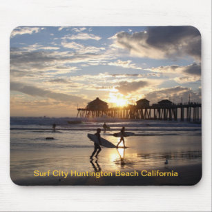 Surf City Huntington Beach California Mouse Pad