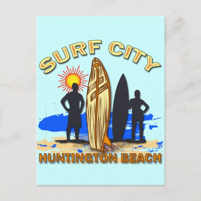 SURF CITY HUNTINGTON BEACH POSTCARD (Front)