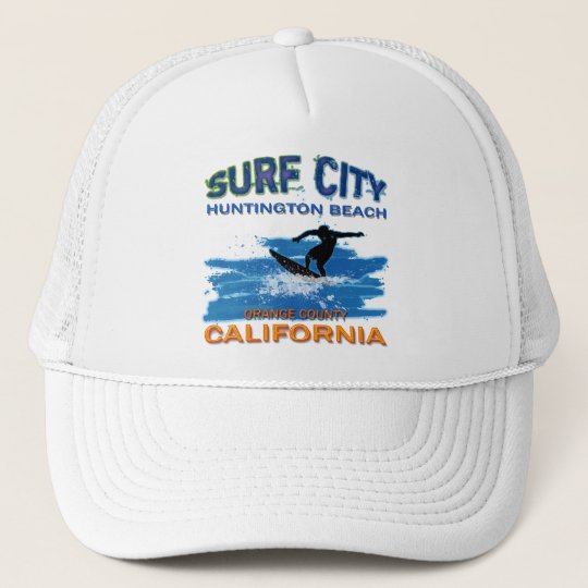 SURF CITY HUNTINGTON BEACH TRUCKER HAT