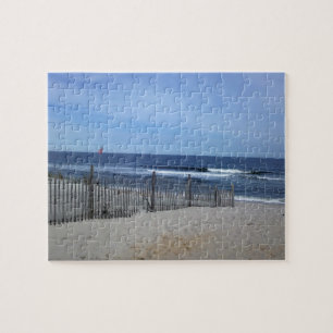 Surf City Long Island Beach New Jersey Photo Jigsaw Puzzle