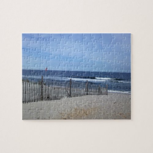 Surf City Long Island Beach New Jersey Photo Jigsaw Puzzle