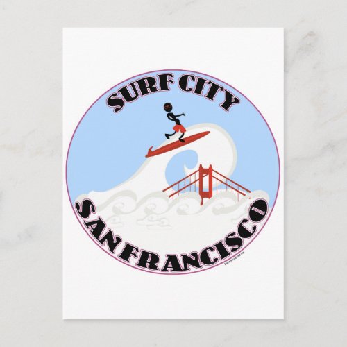 Surf City San Francisco Postcard