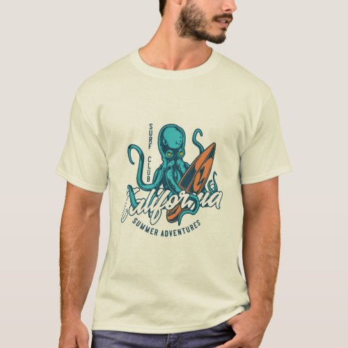 Surf Club California _ Octopus T_Shirt