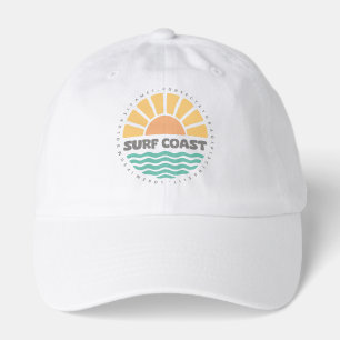 Surf Coast Vintage Sunset Beach Retro Design Hat