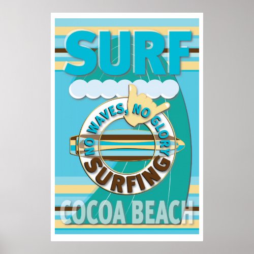 Surf Cocoa Beach Poster