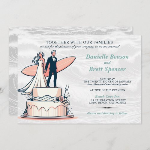 Surf Couple Wedding Invitation