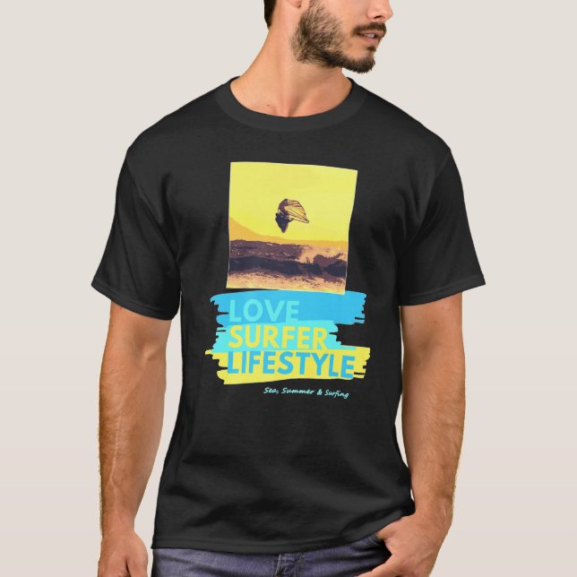 Surf Culture  Windsurfer-Design T-Shirt (Front)