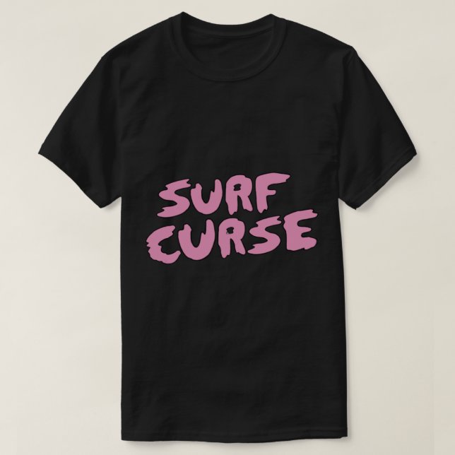 Surf Curse Sticker T-Shirt (Design Front)