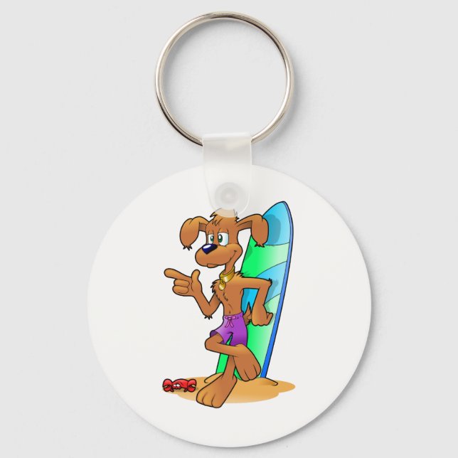 Surf Dog Keychain (Front)