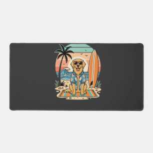 Surf Dog Retro Beach Summer Desk Mat