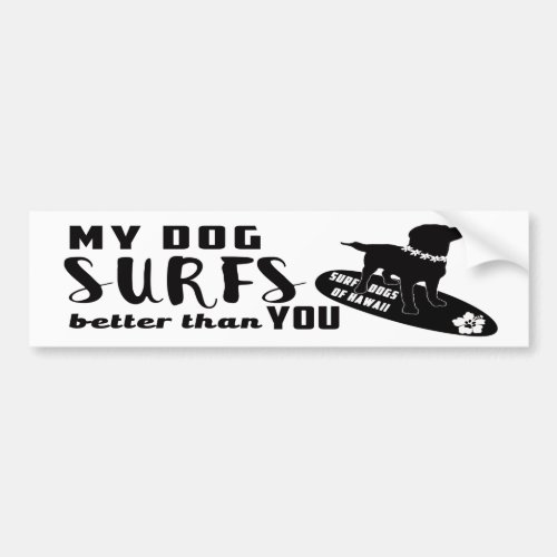 Surf Dogs Hawaii Bumper Sticker