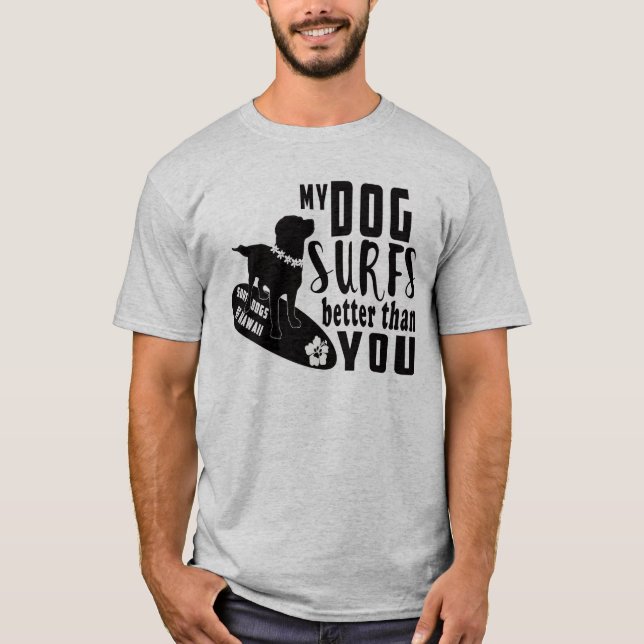Surf Dogs Hawaii Gauntlet Adult Tee Shirt (Front)