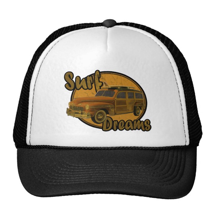 surf dreams woodie wagon brown mesh hats
