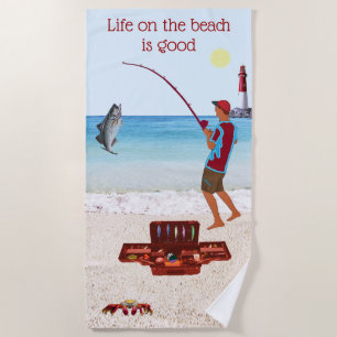 Surf Fishing Beach Towel