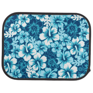 Surf floral hibiscus car floor mat