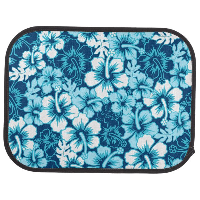 Surf floral hibiscus car floor mat (Rear)