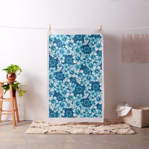 Surf floral hibiscus fabric