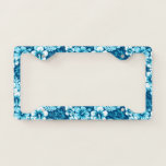 Surf floral hibiscus license plate frame