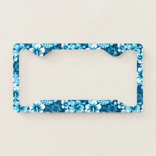 Surf floral hibiscus license plate frame