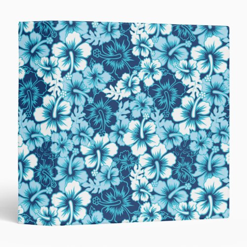 Surf Floral Hibiscus Pattern 3 Ring Binder