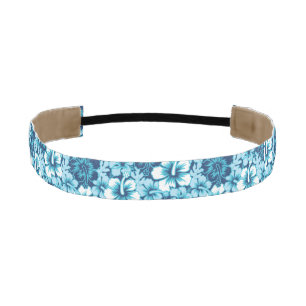 Surf Floral Hibiscus Pattern Athletic Headband
