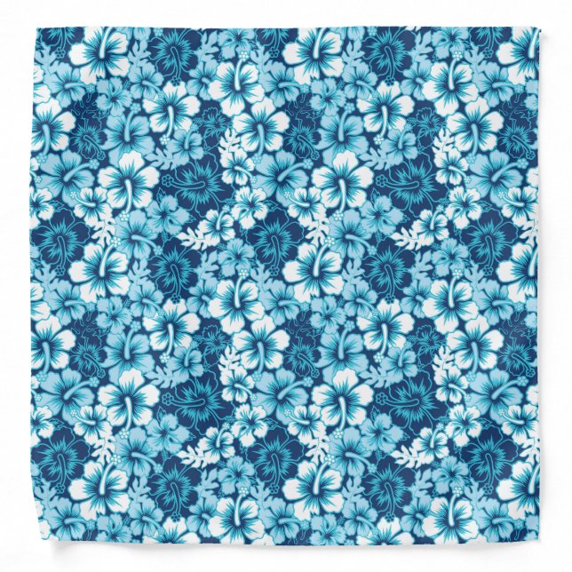 Surf Floral Hibiscus Pattern Bandana (Front)