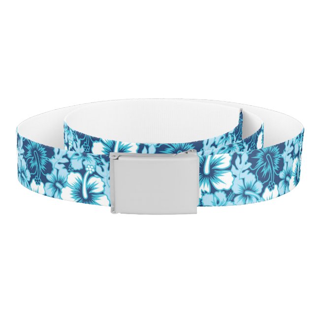 Surf Floral Hibiscus Pattern Belt (Coil)