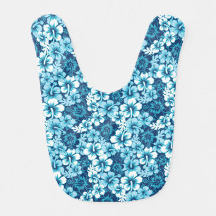 Surf Floral Hibiscus Pattern Bib