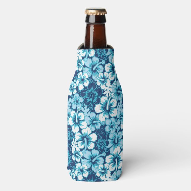 Surf Floral Hibiscus Pattern Bottle Cooler (Bottle Front)