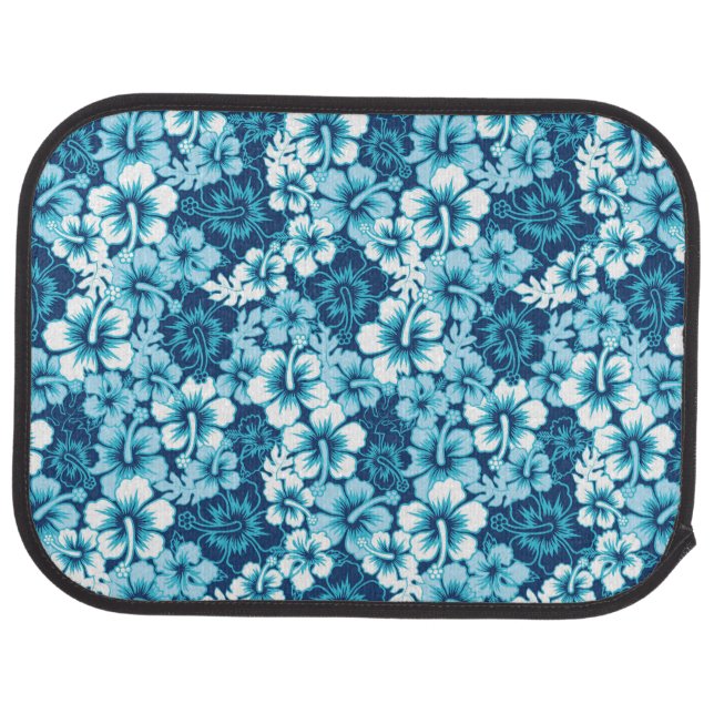 Surf Floral Hibiscus Pattern Car Mat (Rear)