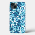 Surf Floral Hibiscus Pattern iPhone 13 Case