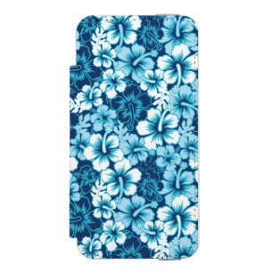 Surf Floral Hibiscus Pattern iPhone SE/5/5s Wallet Case