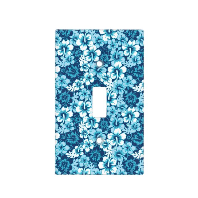 Surf Floral Hibiscus Pattern Light Switch Cover (Front)