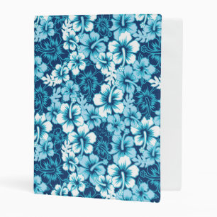 Surf Floral Hibiscus Pattern Mini Binder