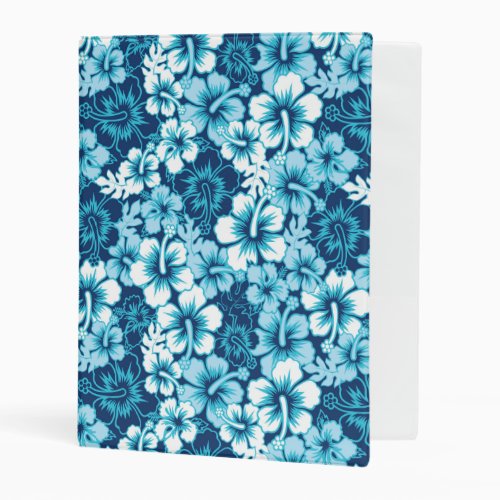 Surf Floral Hibiscus Pattern Mini Binder