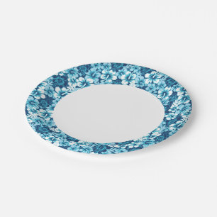 Surf Floral Hibiscus Pattern Paper Plates