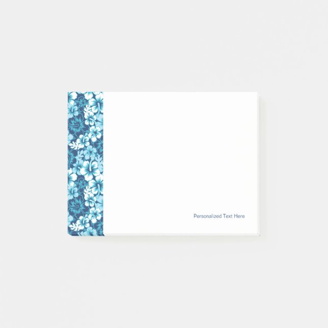 Surf Floral Hibiscus Pattern Post-it Notes (Front)