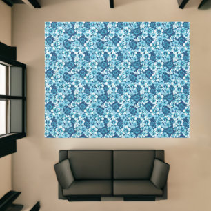Surf Floral Hibiscus Pattern Rug