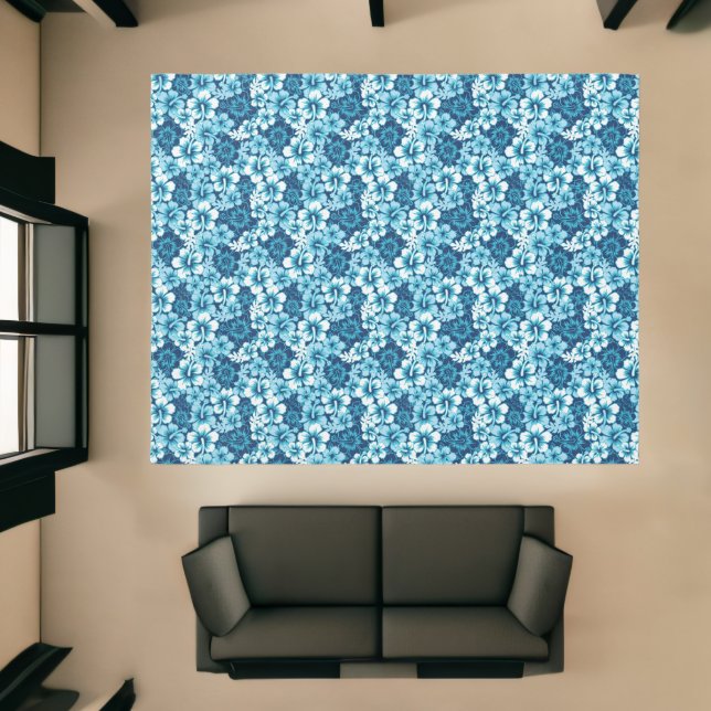 Surf Floral Hibiscus Pattern Rug (Insitu (Indoor 1))
