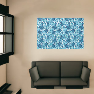 Surf Floral Hibiscus Pattern Rug