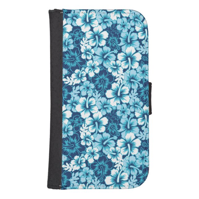 Surf Floral Hibiscus Pattern Samsung Galaxy Wallet Case (Front)