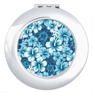 Surf Floral Hibiscus Pattern Vanity Mirror