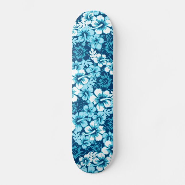 Surf floral hibiscus skateboard (Front)