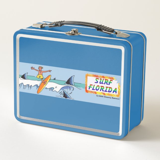 Surf Florida blue lunchbox (Front)