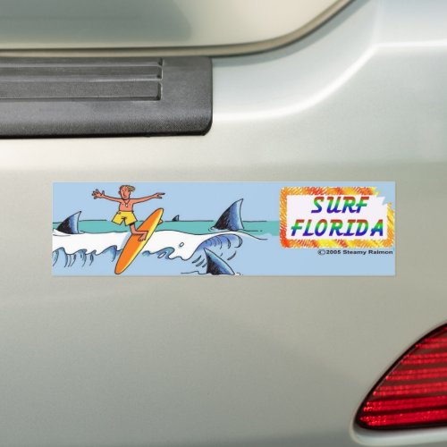 Surf Florida bumper sticker