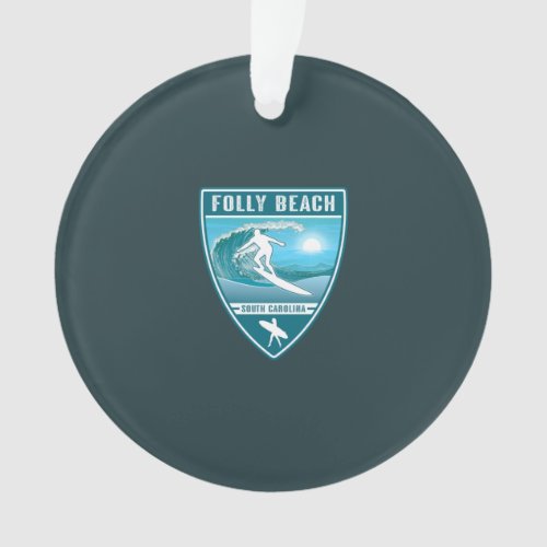 Surf Folly Beach South Carolina Ornament