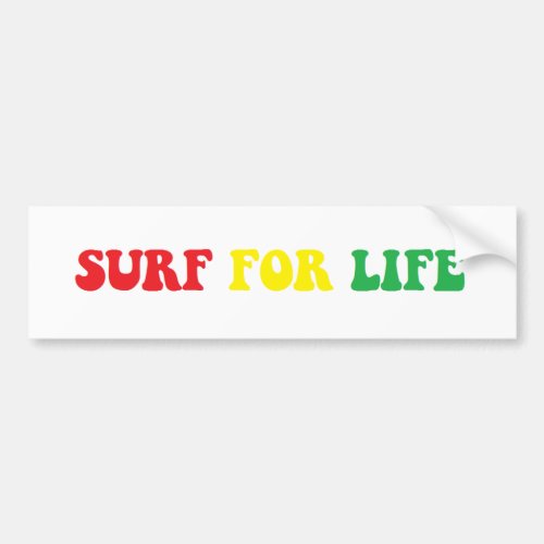 Surf for Life rasta sticker