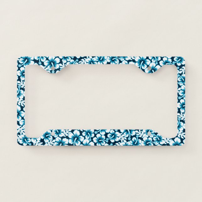 Surf graphic floral license plate frame (Front)